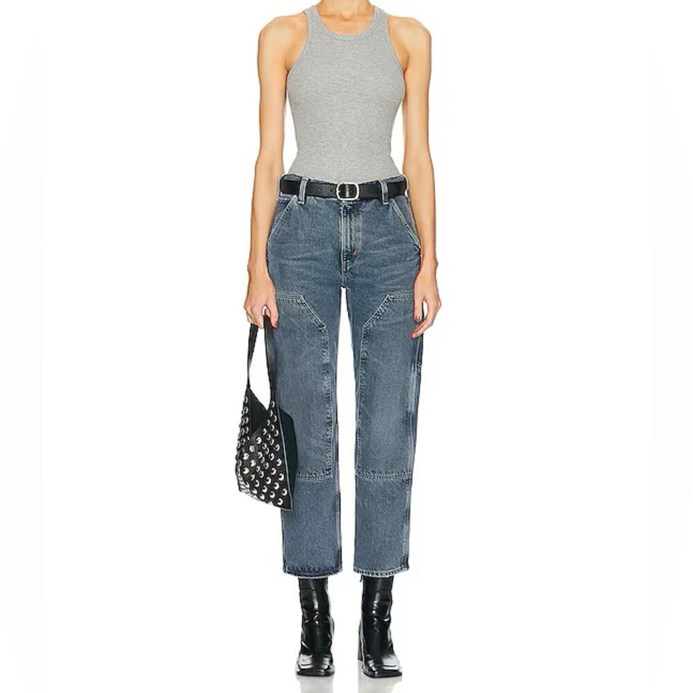 NEW AGOLDE Rami Carpenter Jeans in Repetition Womens 26 Blue Straight Leg